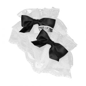 ifundom Manchettes En Dentelle Sans Doigts Pour Femmes, Accessoires Lolita, Style Gothique, Tissu Respirant, Couleur Noire, Taille Unique, Pour Tenues Cosplay Et Robes De Soir&eacute;e (Tabitha Tam, neuf)