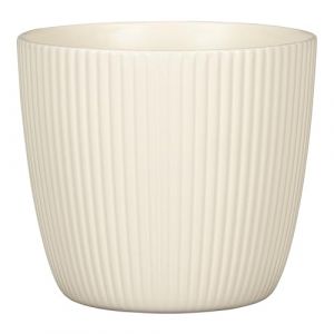 Scheurich Aura, Pot de fleur en c&eacute;ramique, Couleur: Cr&egrave;me, 27,5 cm de diam&egrave;tre, 24,5 cm de hauteur, 10,32 l de volume. (Scheurich GmbH & Co. KG, neuf)