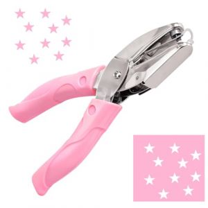 Trou Perforatrice en Forme Etoile 5mm, Pince Papier Capacité 8 Feuilles, avec Poignée Antidérapante, Perforatrice Métallique Manuelle pour Papier, Cartes et Loisirs Créatifs (LongMao chance, neuf)