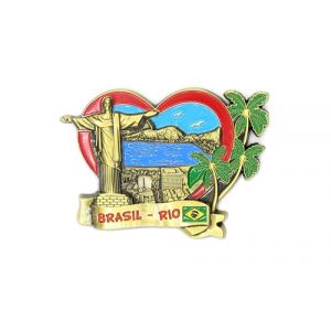 Aimants de r&eacute;frig&eacute;rateur en m&eacute;tal 3D de villes du monde - souvenirs de vacances - Londres, Paris, New York, Berlin, Duba&iuml;, Amsterdam, Rome, Prague, Milan, Barcelone, Venise (Rio) (Bristol Design Store, neuf)