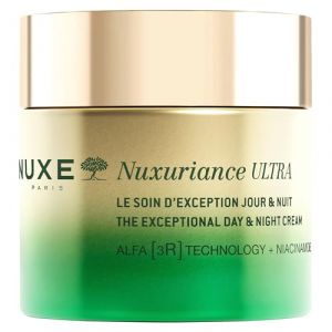 NUXE Nuxuriance Ultra The Exceptional Crème de jour et de nuit 75 ml, hydratant anti-âge mondial, raffermit et revitalise la peau avec la technologie Alfa 3R, pour tous les types de peau, formule (KERN X, neuf)