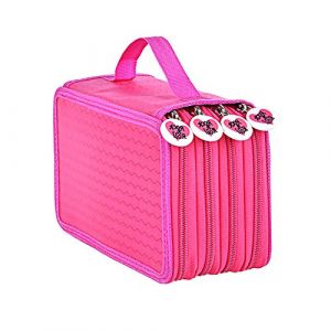 Yosoo 72 pi&egrave;ces Couleurs Crayon Stylo Affaire Sac Pochette Stationnaire avec Grande capacit&eacute; Oxford Multicouche Crayon (Aqur2020, neuf)