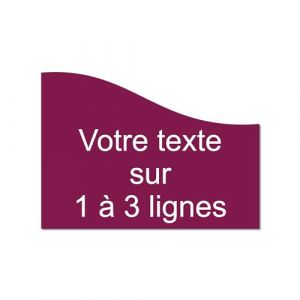Plaque gravée personnalisée 1 à 3 lignes 19,5x14cm autocollante Bordeaux (my-goodprice, neuf)