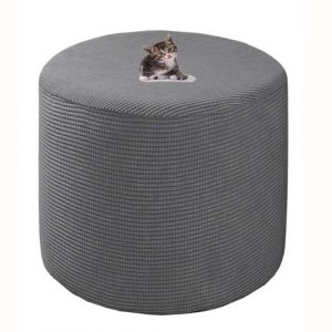 HHONGWYT Housse de Pouf Rond Housse Ottomane 31x38/38x43/40x34/ 45x35/45x45cm Extensible Jacquard Housse Repose Pied Rond Couverture Ottomane Housse de Pouf avec Fond &eacute;lastique,A1,40x35cm(15.7x13.7) (KSXCLKJH, neuf)