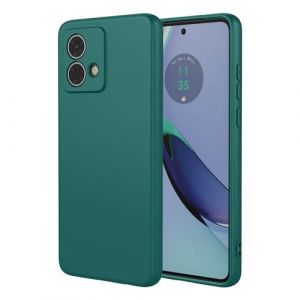 ILING Coque pour Motorola Moto G84 5G, Simple Couleur Unie Dos Souple Silicone Liquide TPU Bumper Antichoc Housse Tr&egrave;s Mince Mat &Eacute;l&eacute;gant Femme &Eacute;tui (Vert fonc&eacute;) (Wanten, neuf)