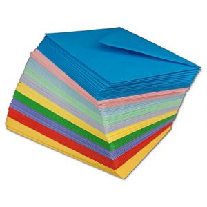 Glüxx Agent Lot de 200 enveloppes colorées - 100 g/m² - Sans fenêtre - 11,4 x 16,2 cm - Rabat pointu à collage humide - Enveloppe colorée à bricoler - Agent Glüxx (Glüxx-Agent GmbH, neuf)