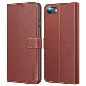 Ganbary Coque pour iPhone SE 2022 5G/SE 2020/7/8, [Housse en Cuir PU Premium] [Etui à Rabat] [Pochette de Portefeuille], Étui de Protection pour iPhone SE 2022 5G/SE 2020/7/8 - Brun (Ganbary, neuf)