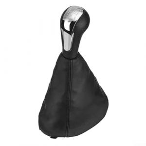 Pommeau de levier de vitesse à 5 vitesses avec soufflet pour Chevrolet Spark M300 2011-2015, levier de vitesse avec soufflet (pommeau de levier de vitesse avec soufflet chromé) (MenQind, neuf)