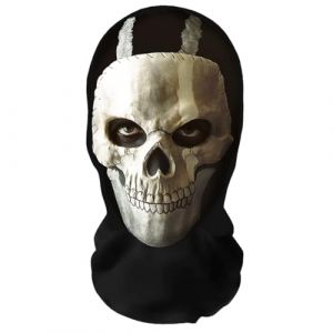 Aristo Solutions Masque r&eacute;aliste Ghost en impression 3D &agrave; visage complet &ndash; Respirant, l&eacute;ger et confortable, id&eacute;al pour cosplay, f&ecirc;tes, Halloween, carnaval et &eacute;v&eacute;nements Funny COD MW 2 (Aristo-Solutions, neuf)