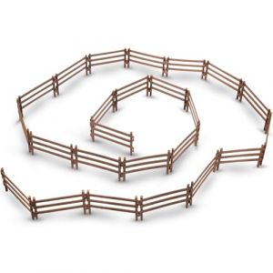 TOYMANY Lot de 24 Jouets de clôture pour Chevaux, Accessoires de clôture pour Corral de Chevaux, Jouet d'enclos, Ferme, Grange, Cheval, décoration de gâteau éducative pour Enfants et Tout-Petits (TOYMANY, neuf)