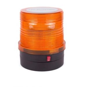 Gyrophare &agrave; LED Orange Flash Stroboscopique 12V-24V Sans Fil Autonome Batteries AA Fixation Magn&eacute;tique Feu d'Avertissement Balise d'Urgence Piles AA (JJ AUTOBITS, neuf)