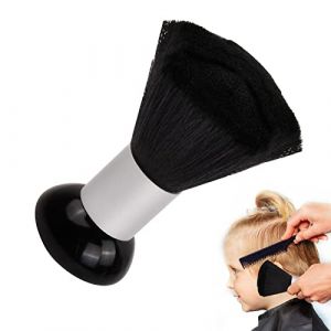 Anseom Brosse de Cou de Coiffure Doux Nylon Balais à Cou Brosse à Cheveux Avec Manche en Plastique Noir Balais à Cou coiffeur Brosse pour Salon de Coiffure Nettoyage Coupe de Cheveux Plumeau (suchkawe, neuf)