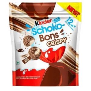 Kinder Crispy Schoko Bons - Moyen 67g - Barre croustillante au chocolat avec une garniture crémeuse (Heartforcards, neuf)