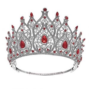 Coiffures for femmes, bijoux de cheveux, diadèmes de couronne for femmes Miss Univers, diadèmes de mariée en forme de cœur, reine royale, grandes couronnes for femmes, accessoires de cheveux de mariag (惠深禾小店, neuf)