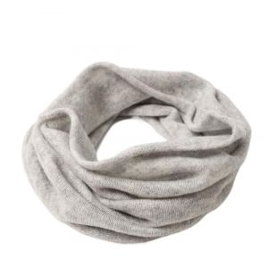 Prettystern Écharpe à Boucle Unisexe 100% Laine De Cachemire Foulard Uni Dames Tube écharpe gris argenté (PrettyLand.eu, neuf)