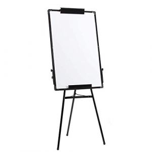 OHMG Chevalets de pr&eacute;sentation,Chevalet de Conf&eacute;rence,Tableau blanc effacable,Tableau &agrave; feuilles mobiles sur pied,effa&ccedil;able&magn&eacute;tiqu,Whiteboard,Paperboard set (70 * 90cm-Noir) (jusiZL, neuf)