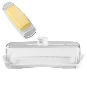 Beurrier rectangulaire transparent | Support rectangulaire pour comptoir, accessoire de cuisine traditionnel, parfait pour le beurre de la côte est/ouest (yiyuxa, neuf)