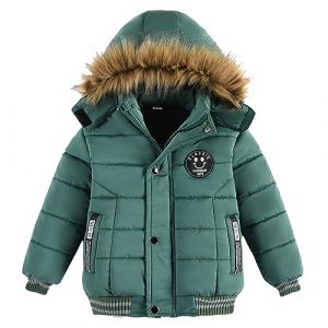 Odziezet Blouson Manteau Fourrure Chaud Enfant Garçon Bébé Ski Vêtement Doudoune à Capuche Veste à Manches Longues Chaud 1-5 Ans (Odziezet, neuf)