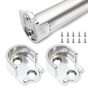 OIGWBPH Lot de 2 Supports de Tige à Bride en Alliage de Zinc,Supports pour Tringles à Rideaux,Dressing Support de Tringle à Rideaux,Support Barre Rideau Robuste (19 mm) (XiangYangShiZhuMeiSiShangMaoYouXianGongSi, neuf)