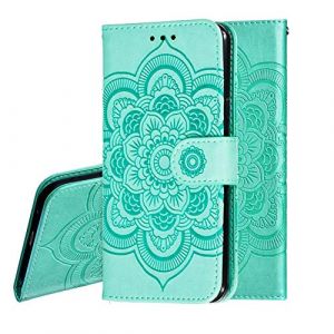 IMEIKONST Coque Compatible avec Samsung A32 4G, Flip &Eacute;tui Embossed Cuir [Porte-Cartes de Cr&eacute;dit] Portefeuille [Magn&eacute;tique] Stand Housse Coque pour Samsung Galaxy A32 4G. Mandala Green LD (IMEIKONST, neuf)