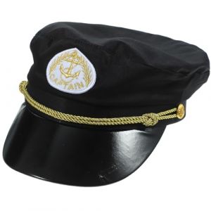 Abaodam Chapeau de Capitaine Garçon Fille Noir Coton Accessoire Cosplay Marin pour Fête et Costume Léger et Adapté à Tous Événements (Naralimn, neuf)