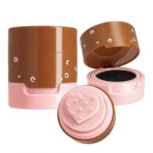 wiroouia Tampon Maquillage Visage - Marqueurs De Nez &Agrave; Base De - Tampon Visage Forme C&oelig;ur R&eacute;sistant &agrave; l'Eau - Id&eacute;al pour Filles Adolescents Soir&eacute;e Photo Peau Grasse S&egrave;che Sensible (ruirut, neuf)