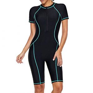Jywmsc Maillots de Bain Une pi&egrave;ce pour Femmes Boyleg Athletic Training Maillots de Bain Maillot de Bain,Plage Anti-UV Quick Drying Natation Surfing Combinaison de plong&eacute;e (Jywmsc, neuf)