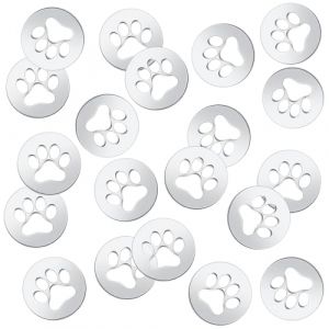 Otuuz 20 Jetons de Caddie en Métal avec Motif Patte de Chien Jetons pour Chariot de Courses en Acier Inoxydable Jetons de Panier pour Femmes et Hommes Cadeau pour Amoureux des Chiens Ouvre-Caddie (Starrywpsky, neuf)