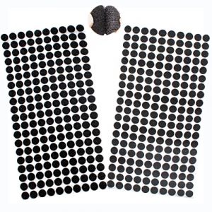 Scratch Autocollant Rond,Scratch Adhésif,Scratch Autocollant,Autocollant Double Face,Pastilles Autocollantes,200 Paires 400 Capsules 10mm Cercles avec Crochets et Boucles Auto-adhésifs (Noir) (10/1000 Industrial Limited, neuf)