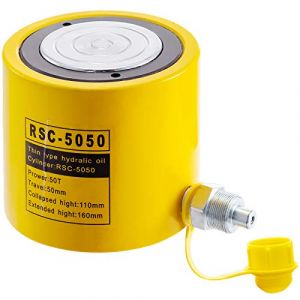 VEVOR Vérin Hydraulique à Piston de 50 tonnes Course 50 mm, Cylindre Hydraulique à Piston Simple Effet en Métal Solide, Levage Rapide, pour Industrie, Atelier de Carrosserie et de Châssis Automobiles (VEVOR Direct Store FR, neuf)