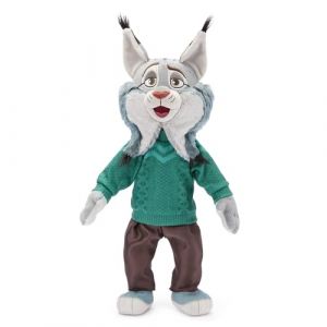 Disney Store Official Peluche Pawbert Lynxley, Zootopie, Peluche de 45 cm inspir&eacute;e du Film Zootopie 2, Lynx des Bois avec Pull &agrave; Motif Zigzag et Pantalon d'ext&eacute;rieur, Collector Disney (Disney Store FR, neuf)