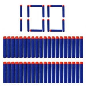 100 Pi&egrave;ces Fl&eacute;chettes Nerf 7.2cm,Mousse Recharge de Fl&eacute;chettes Bleu,Darts en Mousse Munitions pour Pistolets Nerf Blaster Pistolet Jouet Enfants,Accessoires Convient N-Strike Elite Mega S&eacute;rie (TZY Official store, neuf)