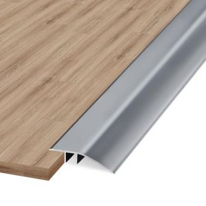 Rampe de Seuil Aluminium Seuil de Porte Barre de Seuil Rattrapage Bande de Transition Profil&eacute; de Transition,Convient pour Pente de 6-12mm(Gris de Fer, 0.9m&times;4.3cm) (ZYDZ-eu, neuf)