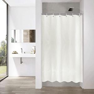 YISURE Rideau de Douche pour Salle de Bain, Rideau de Douche Hydrofuge pour Baignoire et Cabine de Douche, Résistant à la Moisissure et à la Moisissure, Crème, 120x200cm (JasmineHome, neuf)