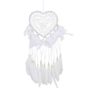Attrape Rêves, Capteur de Rêves avec Plumes, Handmade Attrapeur, Attrape Rêve avec Dentelle Tressée, pour Chambre Maison Décoration (guangzhouziqing, neuf)