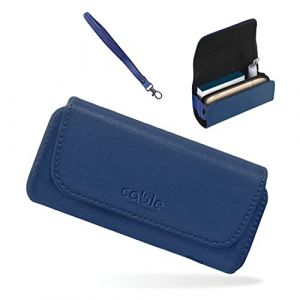 Cable Technologies Étui en Cuir synthétique de Haute qualité pour IQOS ILUMA/IQOS 3/3 Duo/2.4/2.4 Plus,en Toile et Cuir PU,Organiseur, Coque/Sac à Cigarette électronique, Accessoires, (Bleu) (cable tecnologies, neuf)