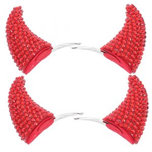 SAFIGLE 4pi&egrave;ces Barrettes &agrave; Cheveux Corne De Diable Rouge &Eacute;pingle &agrave; Cheveux Forme De Diable Pour F&ecirc;te Halloween Accessoires (Grand Di, neuf)