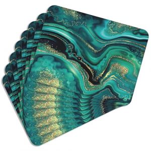 Mg Design Lot de 8 Sets de Table en liège – Magma Green – 30 × 40 cm – résistants à la Chaleur, faciles à Nettoyer (MGDESIGN, neuf)