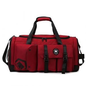 Vllcsla Sac de Sport Gym Duffle Bag Extra Large 43.85 L Sac à Dos de Sport 2 en 1 avec Compartiment à Chaussures et Poche Humide, Sac de Fitness de Grande Sac de Voyage (Eco Memos, neuf)