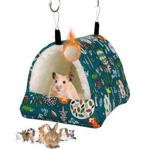 HUVZOR 1 pi&egrave;ce Maison pour Cochon d'Inde,Petits Animaux Couchages Hiver Cabane, Lits Grotte Chauds Petits, Confortable et Chaud, pour Lapin Nain Chinchilla H&eacute;risson Cobayes Ecureuils (Volumetech OU, neuf)
