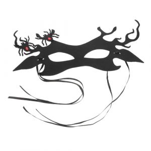 FRCOLOR Demi-masque Halloween Araign&eacute;e Masque Bal Masqu&eacute; Costume Vampire Yeux F&ecirc;te Noir A&eacute;ration Confortable Ajustable (White Beach, neuf)