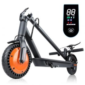 Trottinette Electrique - Vitesse Maximale 25 KM/H, 250W-500W, Pneus Solides 8.5'', Batterie 7,5AH, Autonomie 25-30KM, Double Frein, APP, Charge Max 120 KG (500W-36v/5.2ah) (CNTONB-US, neuf)