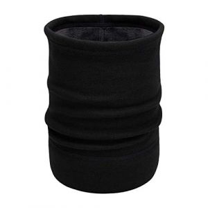 Arcweg Cache Cou Tubulaire d'hiver 3-en-1 Multi-usage Unisexe Doubl&eacute; en Fausse Fourrure Utra-douce avec Cordon de Serrage Cache-Col &Eacute;lastique Tour de Cou Cache Nez pour Ski Course Moto V&eacute;lo Noir (Arcweg, neuf)