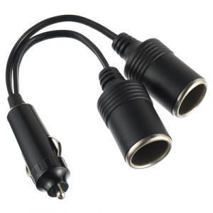 HUAREW 1 à 2 Allume-Cigare Câble D'extension,Prise mâle à Cigarette Femelle 2 Voies,répartiteur Allume-Cigare, câble de connecteur Allume-Cigare 18 AWG (HUAREW, neuf)