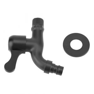 Rankomu Robinet Ext&eacute;rieur Jardin 304 Inoxydable Noir, Robinet Lave-Linge Anti-Goutte Montage Mural, pour Cuisine Salle de Bain Balcon (178g, 1/2 Pouce) (Zheng Pai Store, neuf)
