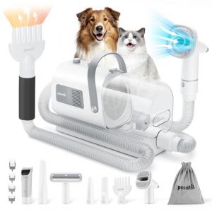 pecute ALL-IN-1 Kit Toilettage Aspirateur et Sèche-linge pour Chien, Pulseur + Tondeuse + Aspirateur pour Chat, Silencieux, Réglage Automatique Aspiration, 7 Accessoires de Beauté, Capacité de 1,7 L (cattpie, neuf)