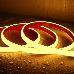 Bandeau LED Lumineuse COB IP68 &Eacute;tanche N&eacute;on 320LED/M D&eacute;coupable Ruban LED 1M/10M/50M Light Strip D&eacute;coration pour Escalier, Aquarium, Piscine, Chambre, No&euml;l, F&ecirc;te (Lumi&egrave;re Chaude 3000K, 1 M&egrave;tre) (BININBOX-FR, neuf)