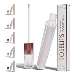 ROSEGOLD ROSELIPS Baume Nourrissant Repulpant &agrave; l'acide hyaluronique pour L&egrave;vres, Soin Levres Pulpeuses et Hydrat&eacute;es - 98% Naturel Fabriqu&eacute; en France - Sans hormone sans parfum - Vegan (Cure 1 Mois) (ROSEGOLD COSMETICS, neuf)