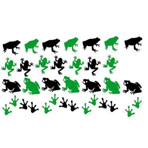 Frog Collections (autocollants en vinyle Frog noir et vert) (Kaz Creations, neuf)