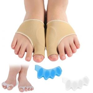 ZEKUN Redresseur Orteil Correcteur Jour Nuit Coussinet pour Gros Orteil Et Orteils Avant Gros Redresseur Orteil Manchons de Protection pour Amortir Hallux Valgus 2 Paires (azekunda, neuf)